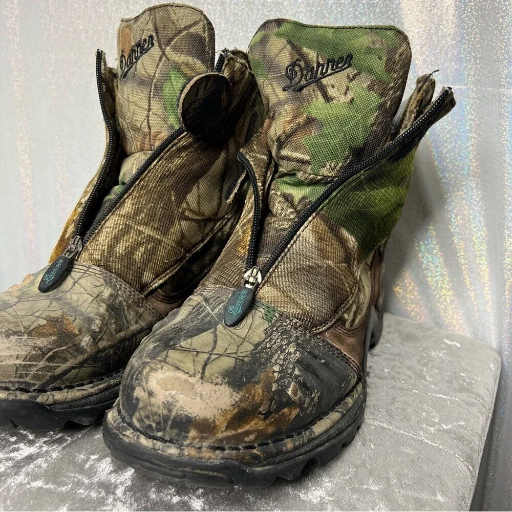 Danner boots camouflage green tree realistic camo hunting fishing outdoors hike